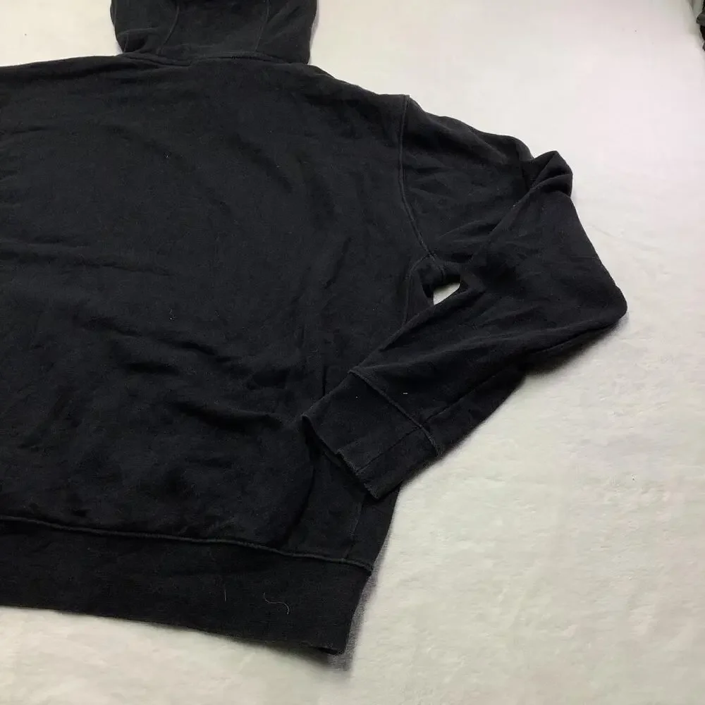 Nike Hoodie Mens Medium Black Pullover Sweatshirt Kangaroo Pocket Logo Graphic